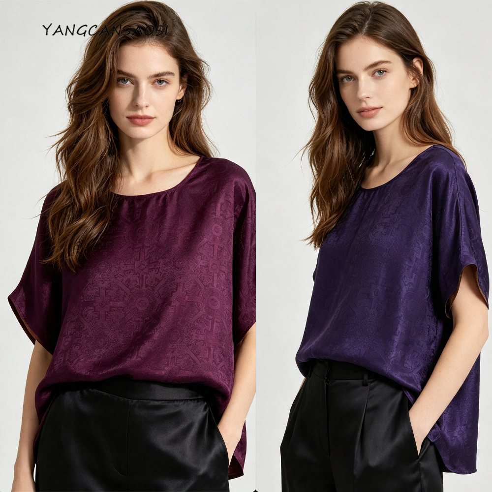 Silk Blouse - Plus Size Women's Casual Summer New