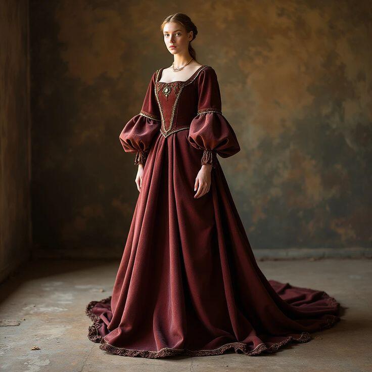 Evening Gown - Vintage Victorian Baroque Evening Dresses Scoop