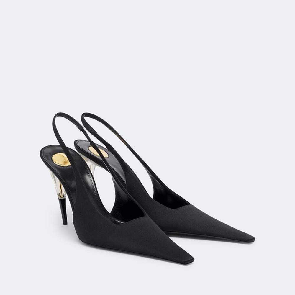Formal Dress - Women Satin Pointed‑Toe Stiletto Pumps with