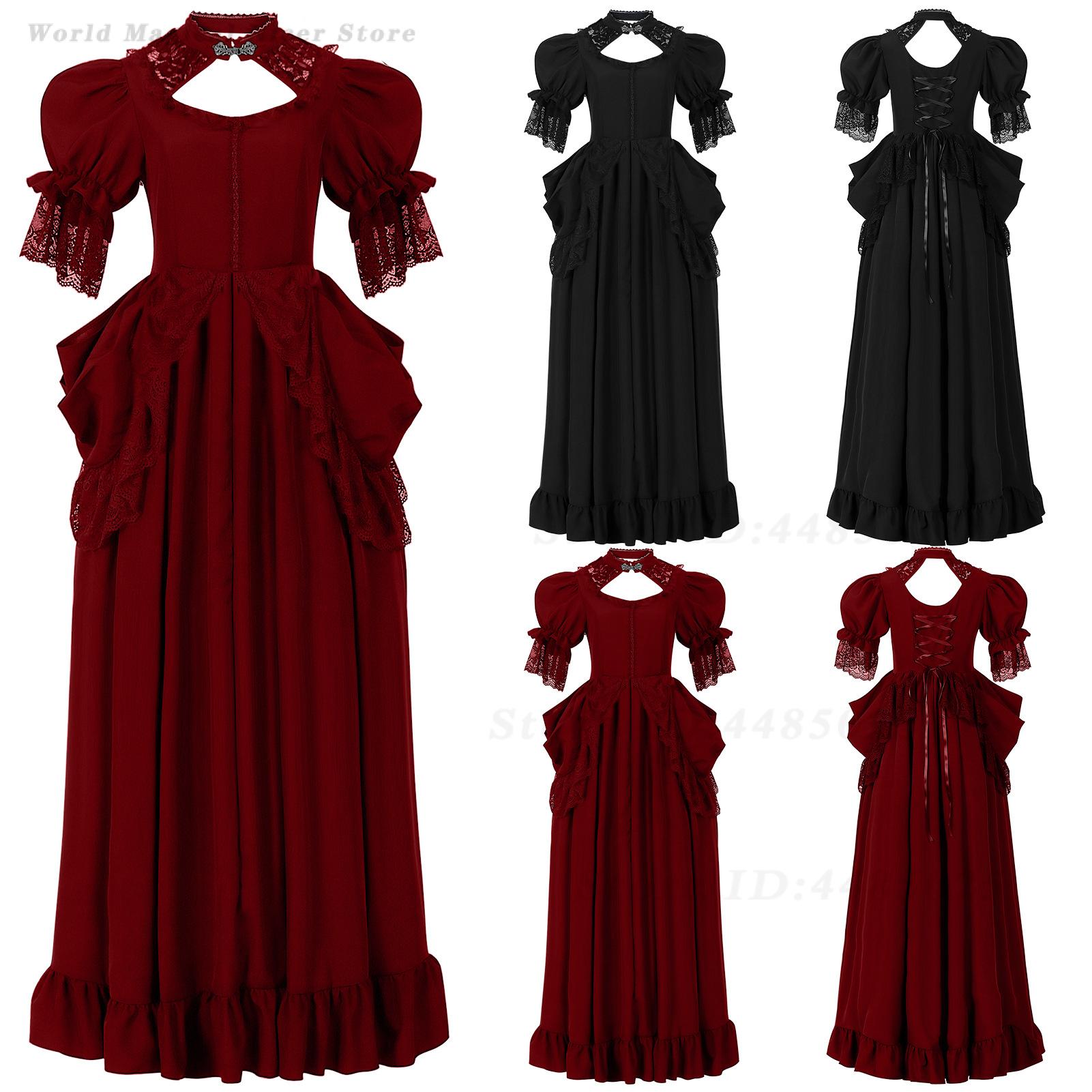 Evening Gown - Women Court Vintage Noble Evening Dress,