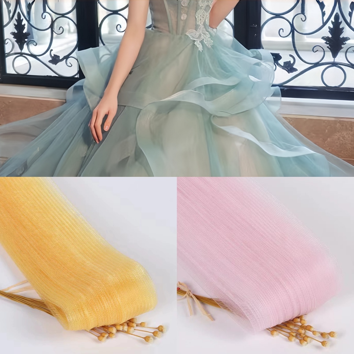 Formal Dress - Elastic Mesh for Sewing Wedding Bridal
