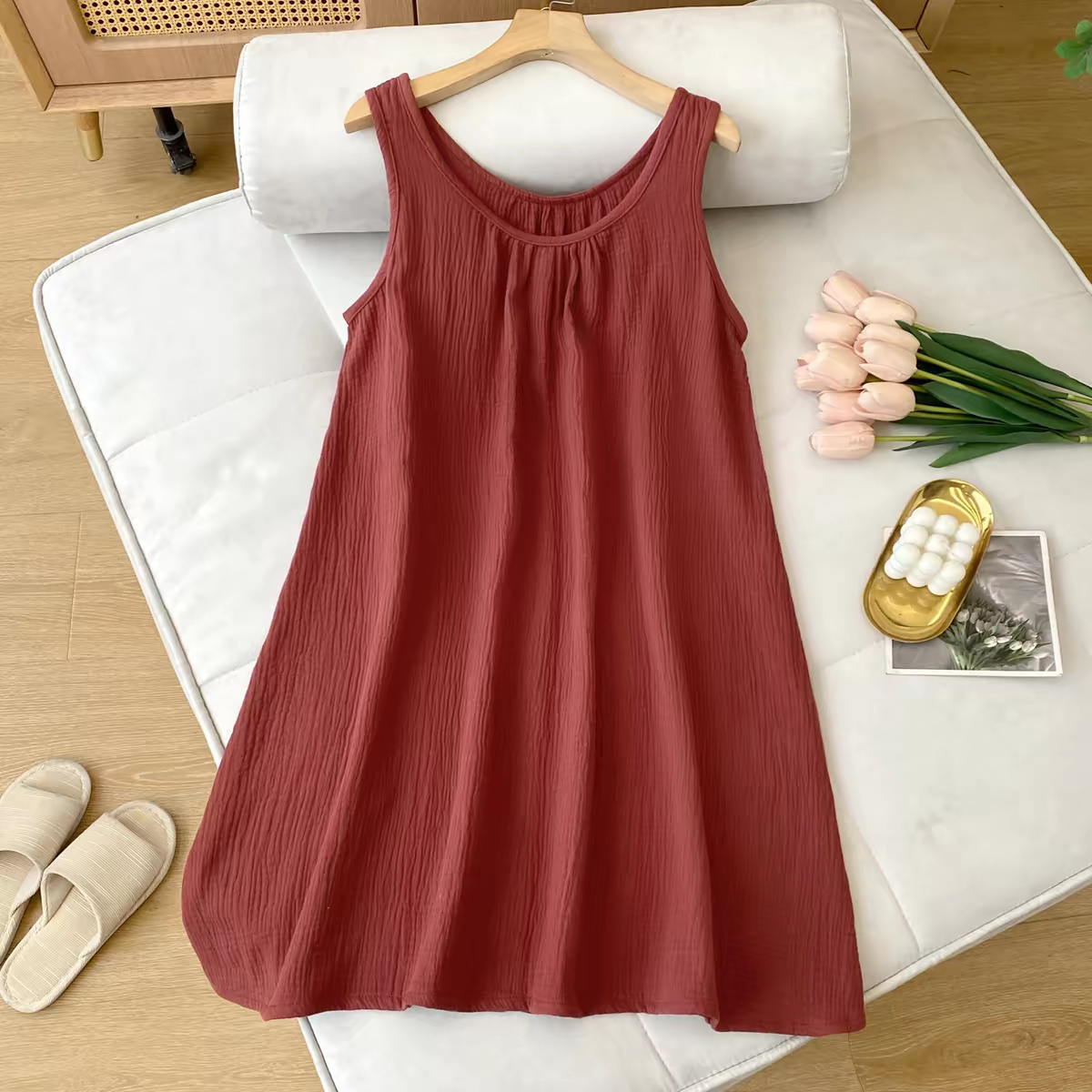 Summer Casual Women's Sleevele - Midi Dress ulasan dan harga