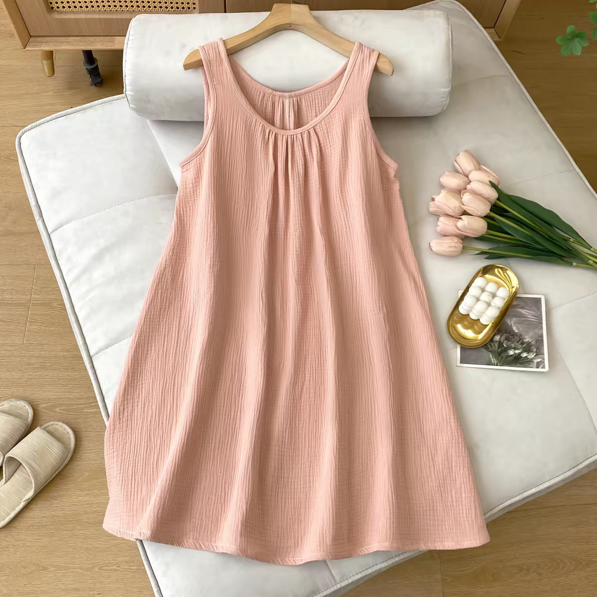 Summer Casual Women's Sleevele - Midi Dress ulasan dan harga