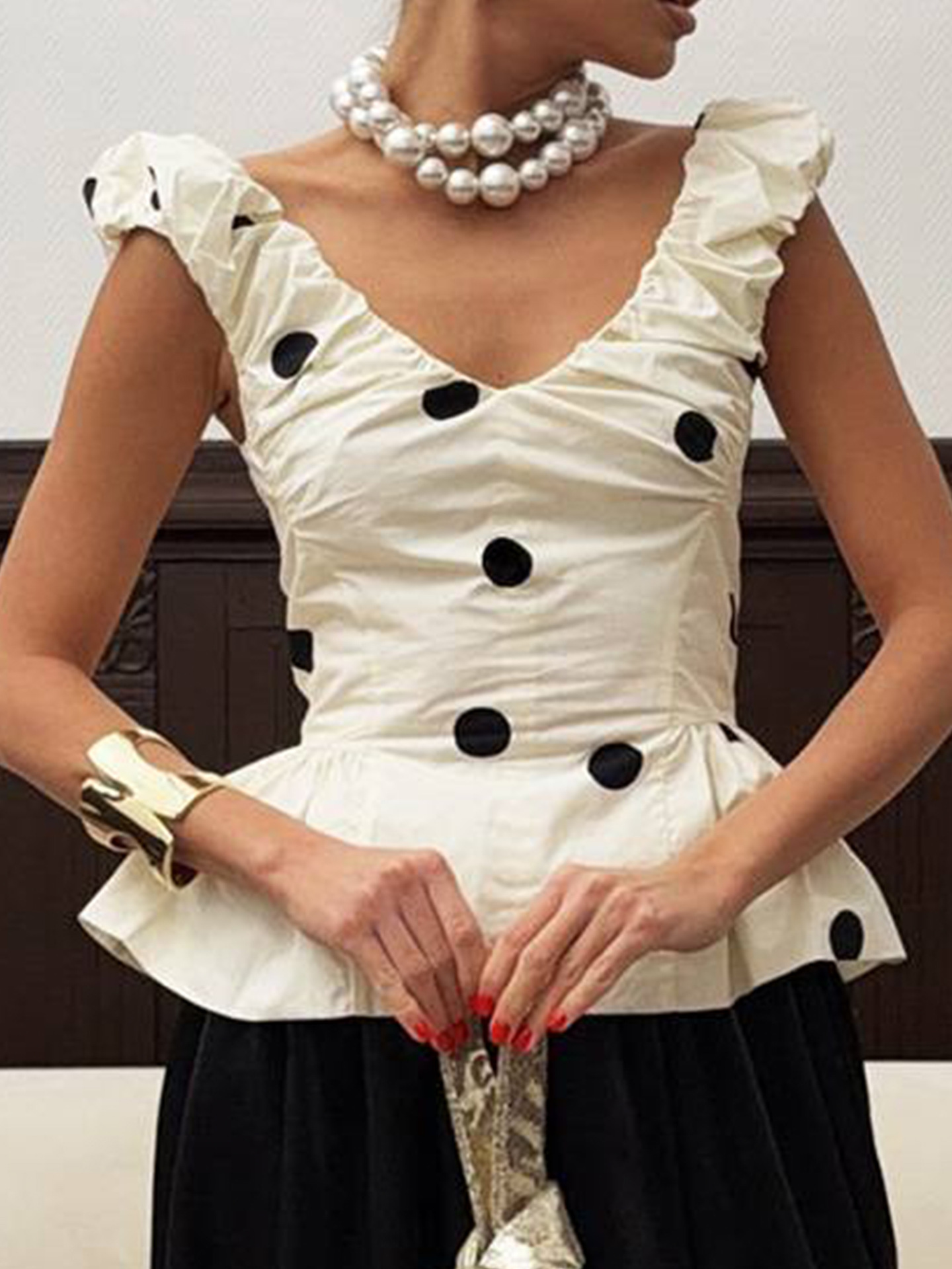 Women 2 Piece Polka Dot Dress  - Midi Dress ulasan dan harga