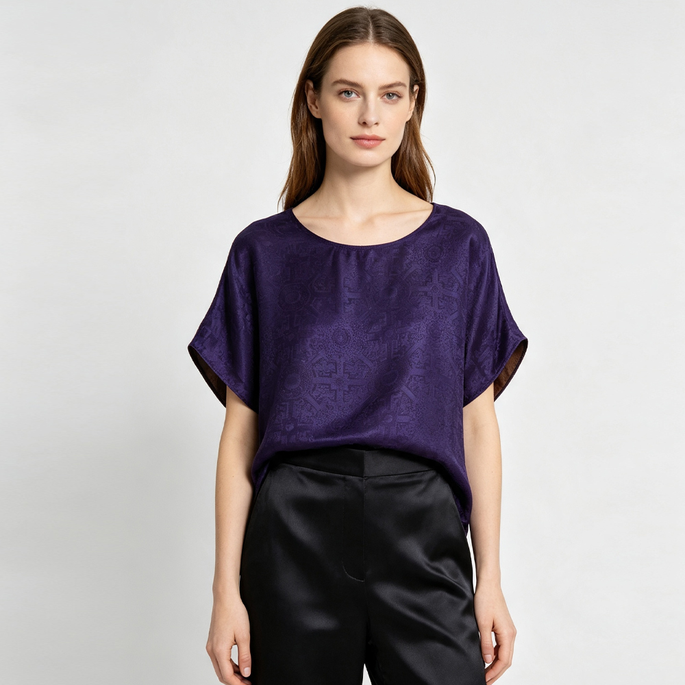 Plus Size Women's Casual Summe - Silk Blouse ulasan dan harga