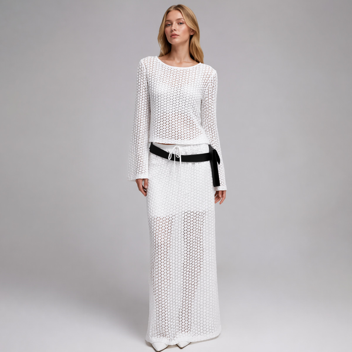 IG 2026 Women's Hollow Out Kni - Formal Skirt ulasan dan harga