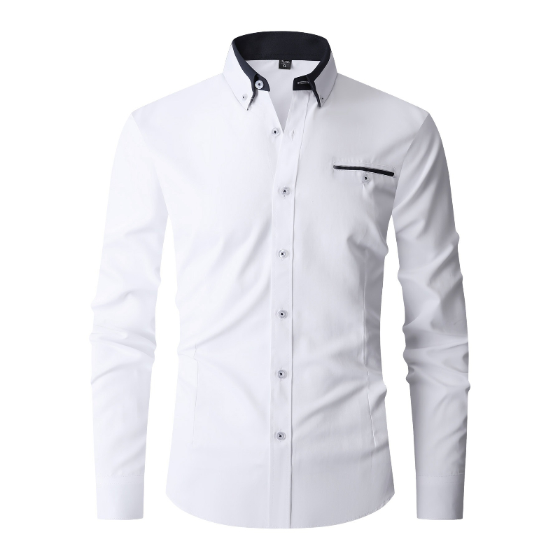 Men Formal Shirt Long Sleeve O - Formal Dress ulasan dan harga