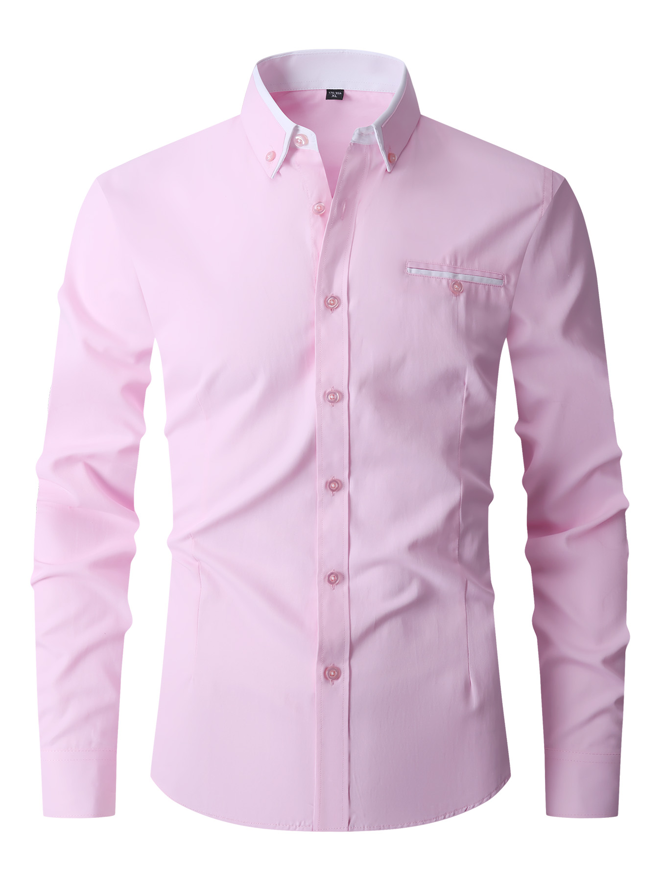 Men Formal Shirt Long Sleeve O - Formal Dress ulasan dan harga