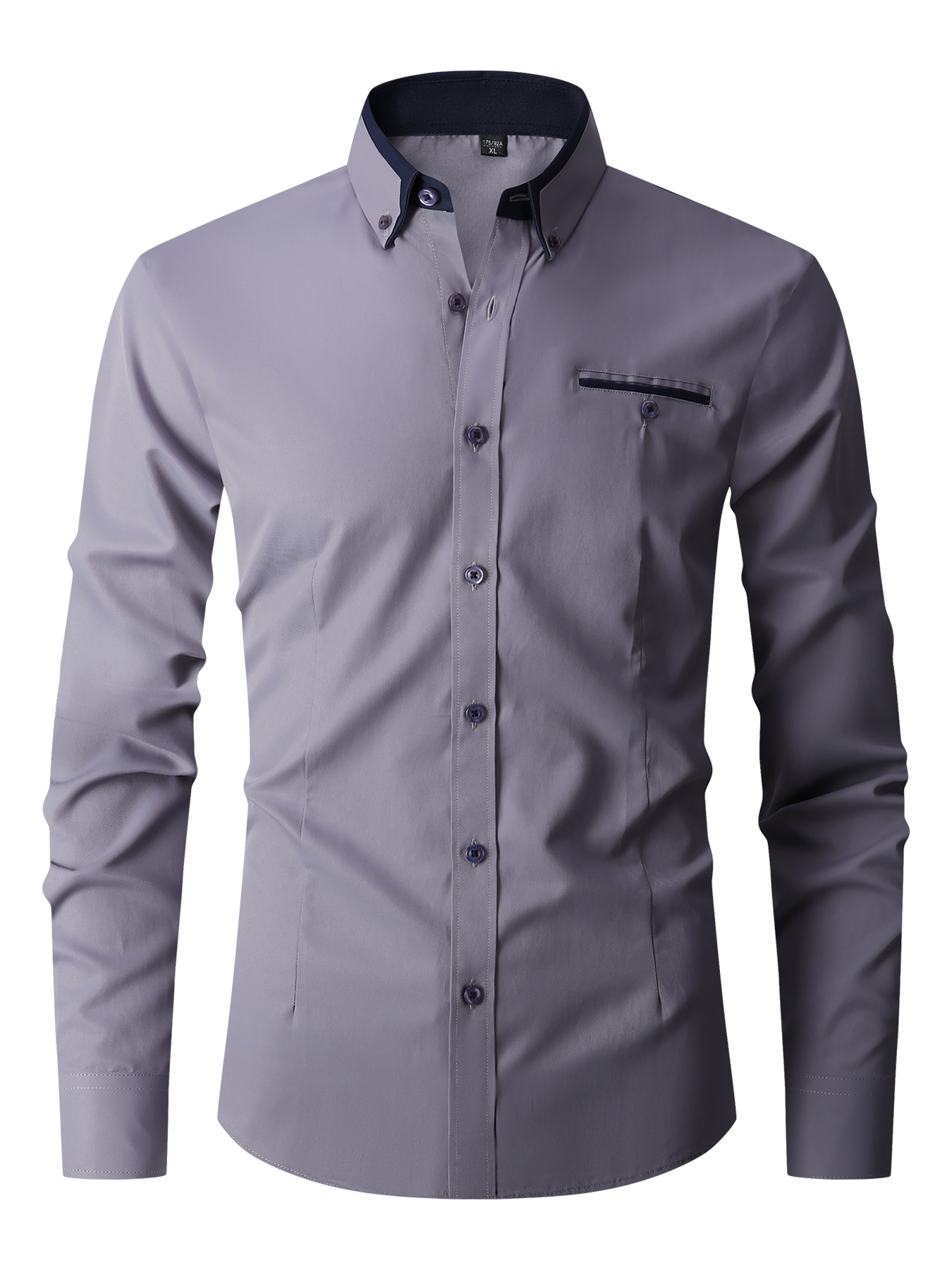 Men Formal Shirt Long Sleeve O - Formal Dress ulasan dan harga