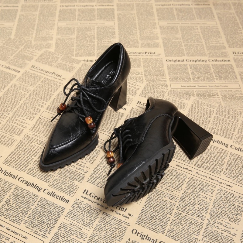 Retro Strappy Deep Mouth Singl - Pump Heel Block ulasan dan harga