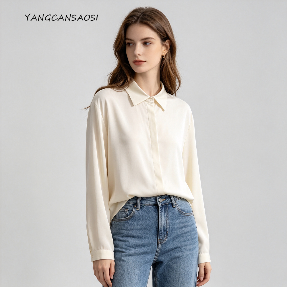 Plus Size Women's Fashion Earl - Silk Blouse ulasan dan harga