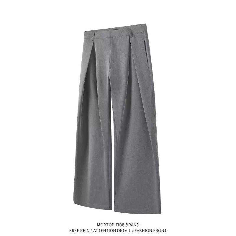 Retro Wide Leg Suit Pants Trou - Tailored Trouser Wide ulasan dan harga