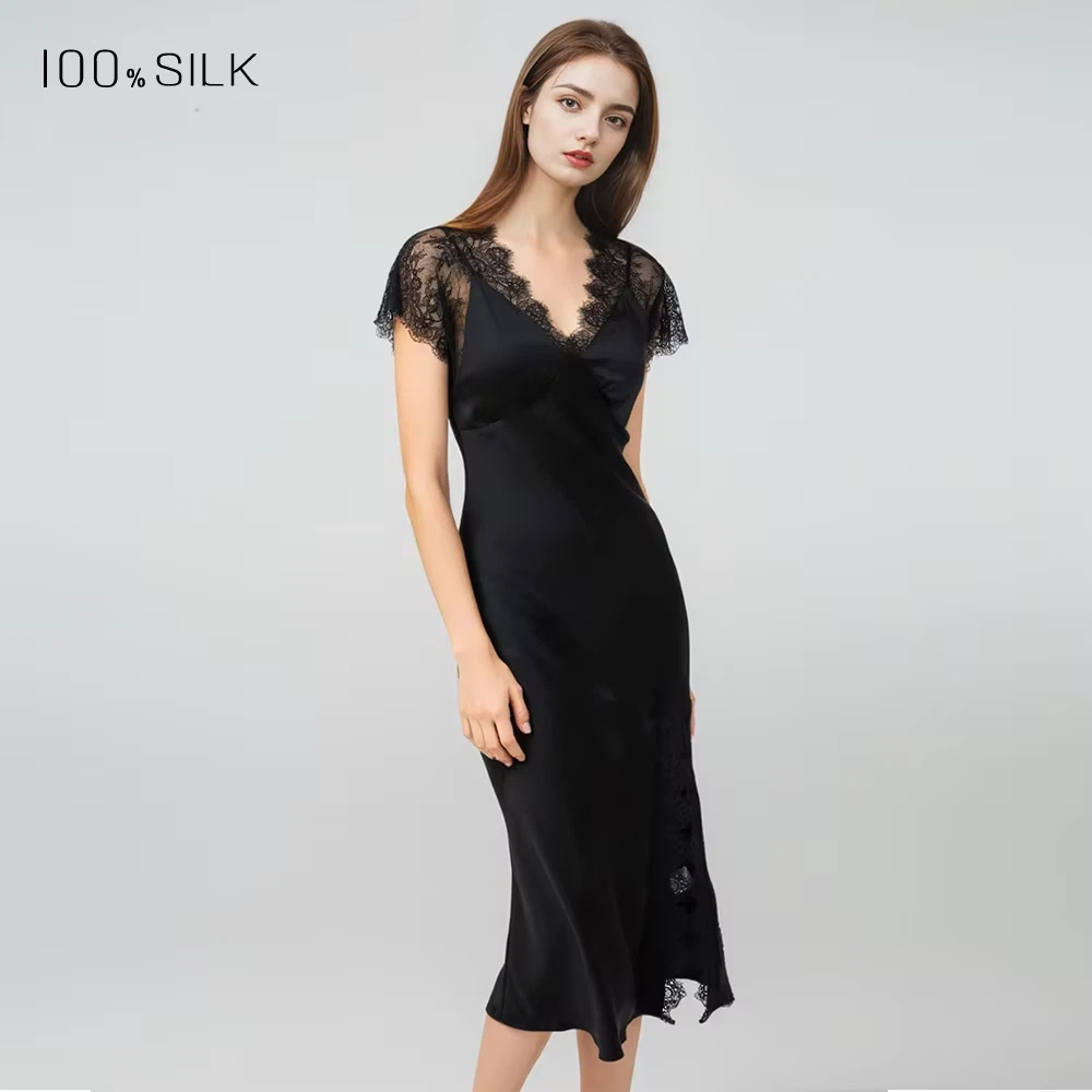 Women Sexy Lace Silk Nightdres - Lace Dress ulasan dan harga