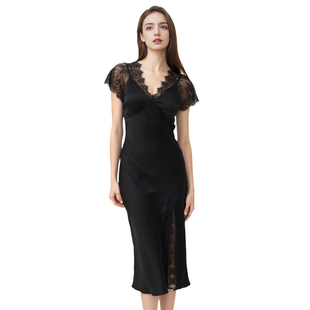 Women Sexy Lace Silk Nightdres - Lace Dress ulasan dan harga