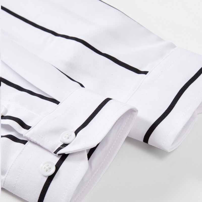 Men's Striped Dress Shirt Long - Formal Dress ulasan dan harga