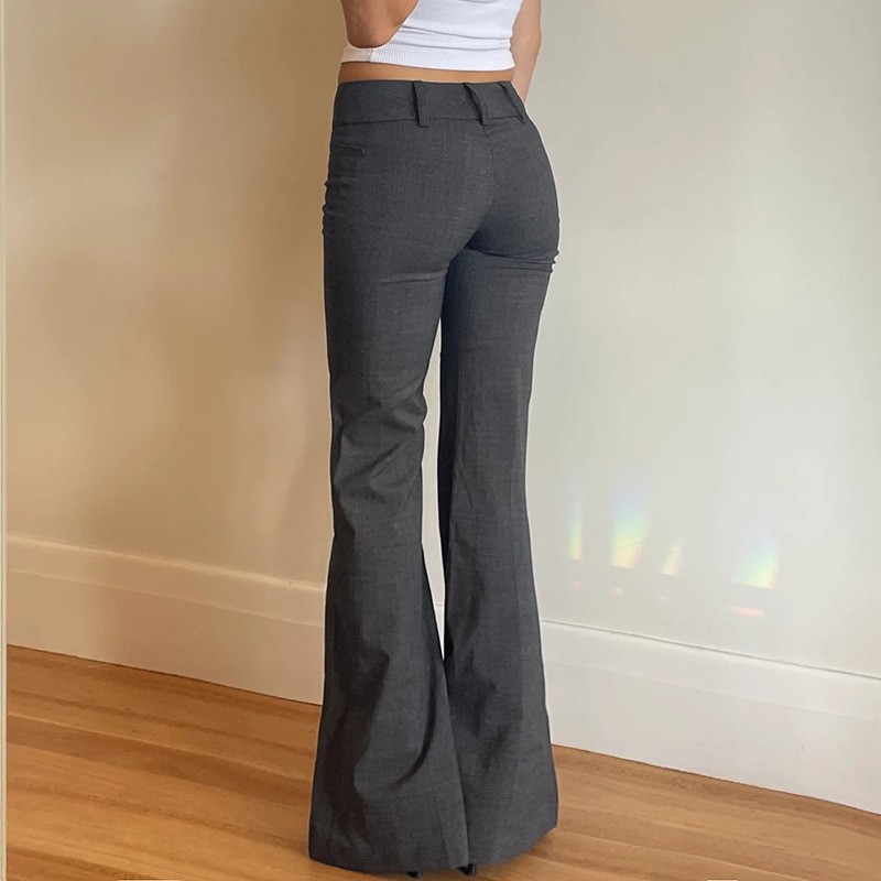 Grey Full Length Pants Micro F - Tailored Trouser Wide ulasan dan harga