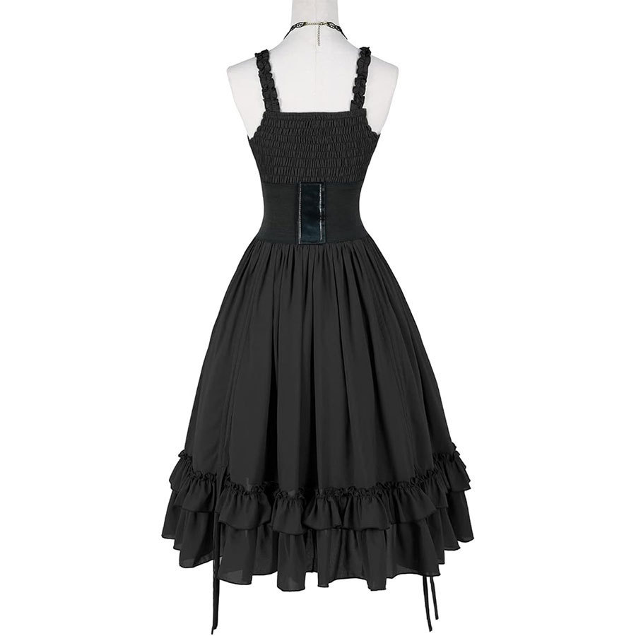 Women Gothic Dress Corset Slip - Midi Dress ulasan dan harga