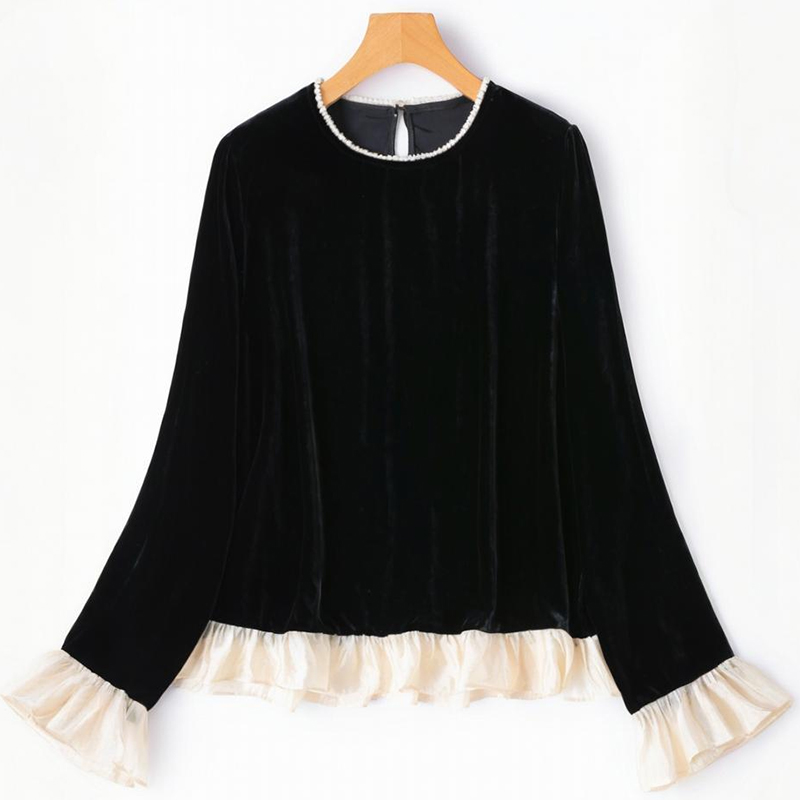 100% Mulberry Silk Lining Blac - Silk Blouse ulasan dan harga