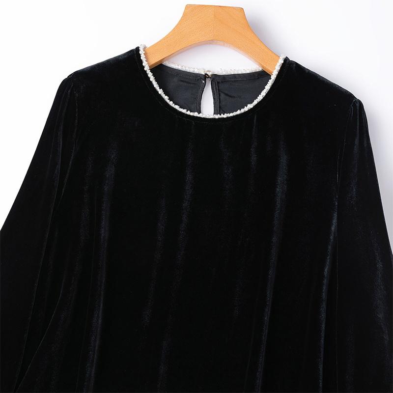 100% Mulberry Silk Lining Blac - Silk Blouse ulasan dan harga