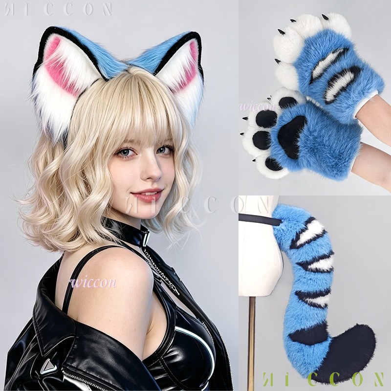 Derpyy Blue Tiger Fursuit Ears - Formal Dress ulasan dan harga