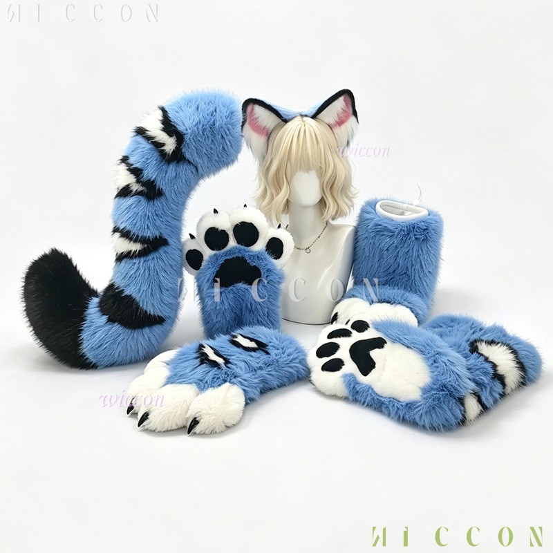 Derpyy Blue Tiger Fursuit Ears - Formal Dress ulasan dan harga