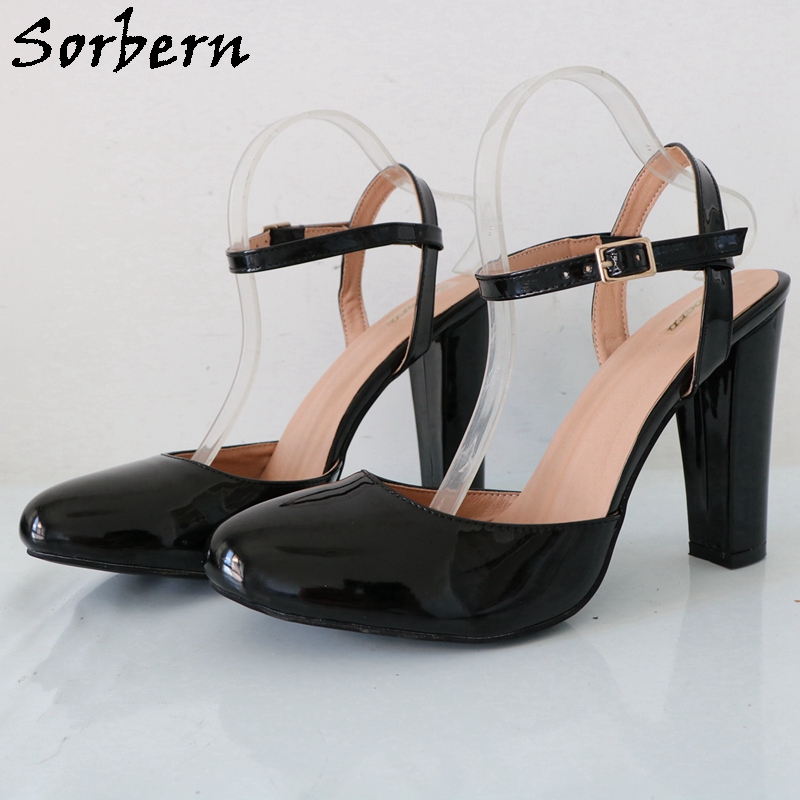 Sorbern Black Shiny Block High - Pump Heel Block ulasan dan harga