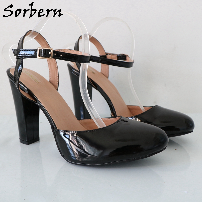 Sorbern Black Shiny Block High - Pump Heel Block ulasan dan harga