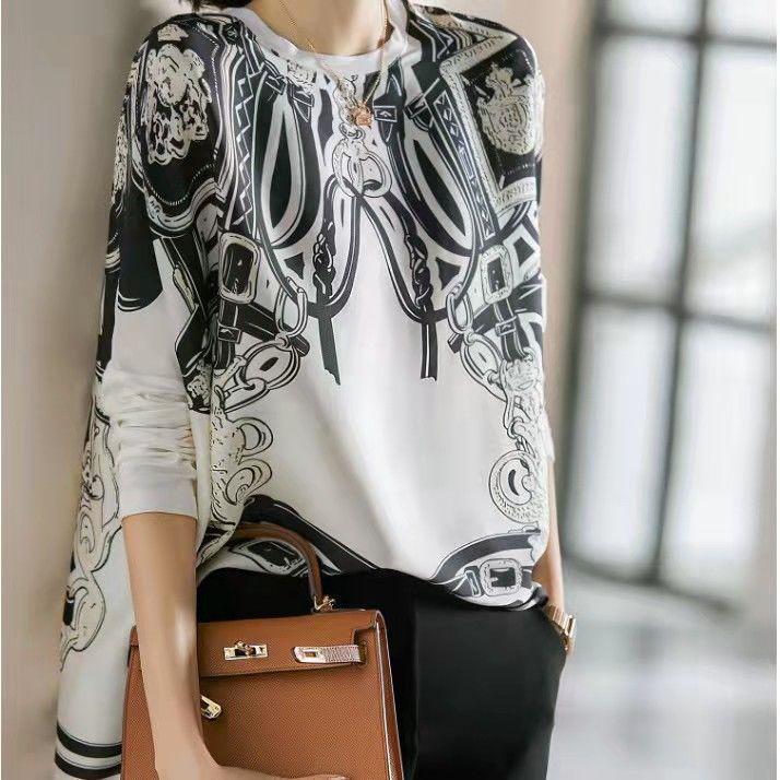 Simulated Silk Top with Drapin - Silk Blouse ulasan dan harga