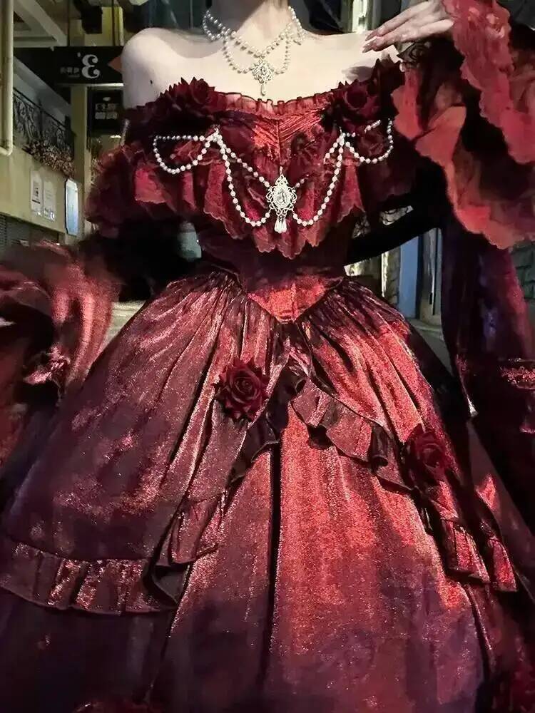 Beauty Princess Dress Red Loli - Formal Skirt ulasan dan harga