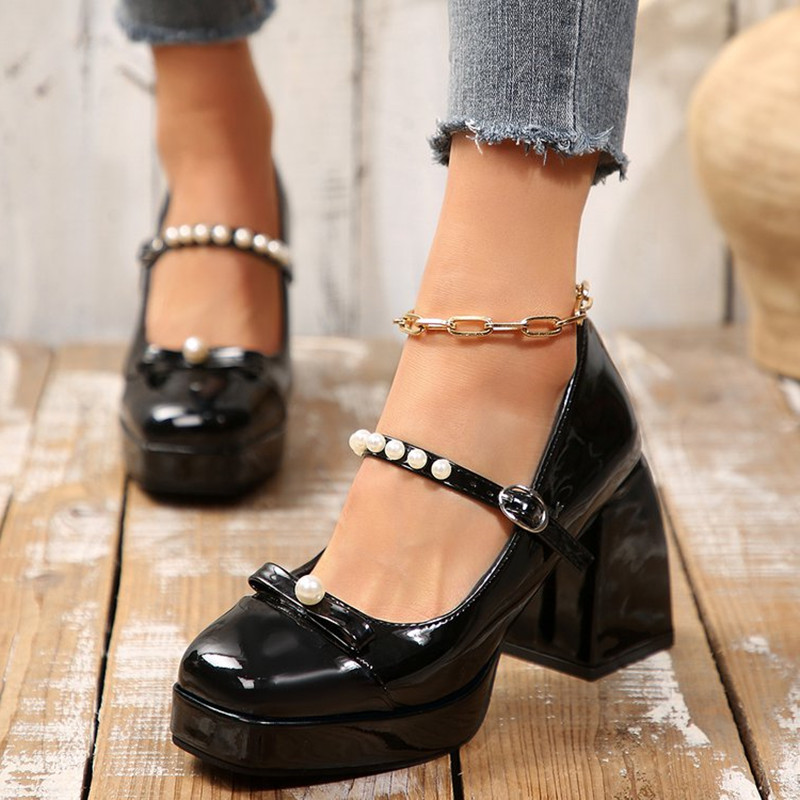 Luxury Brand Block Heel Mary J - Pump Heel Block ulasan dan harga