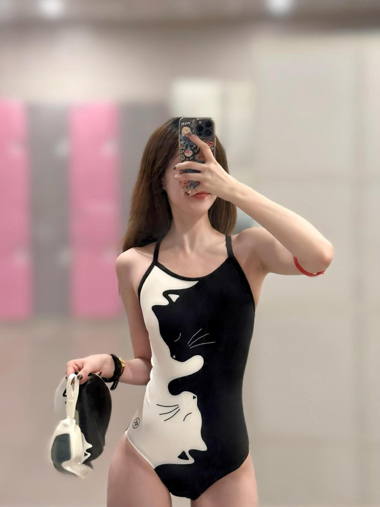 Black White Kitten Print Women - Womens Suit ulasan dan harga