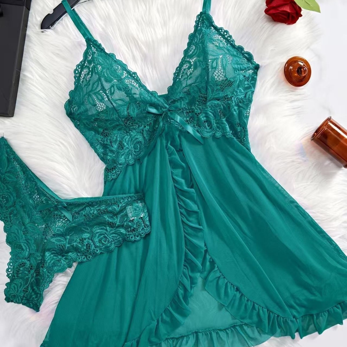 Sexy Nightwear Women's Europea - Lace Dress ulasan dan harga
