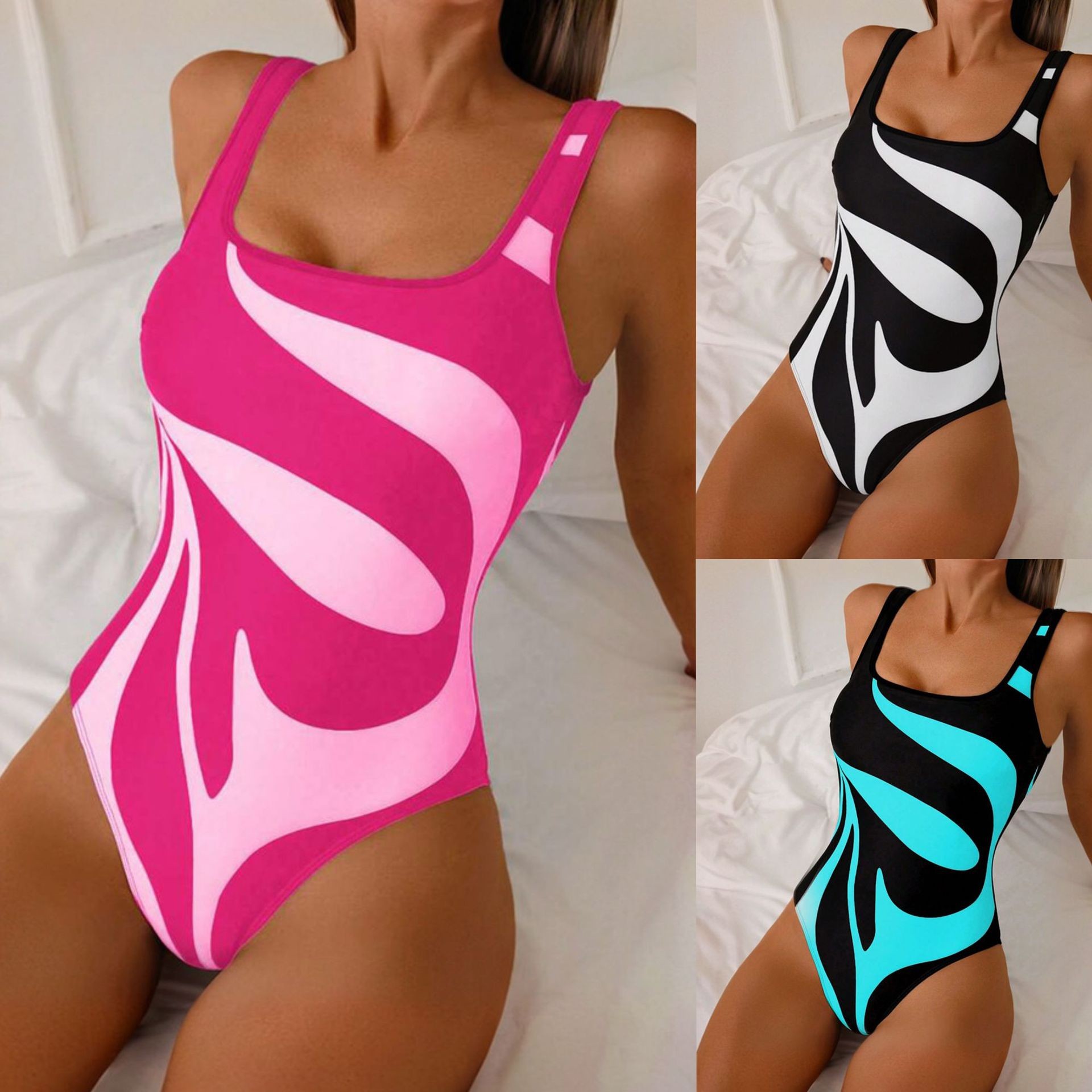 Woman Tankini Abstract Print B - Womens Suit ulasan dan harga