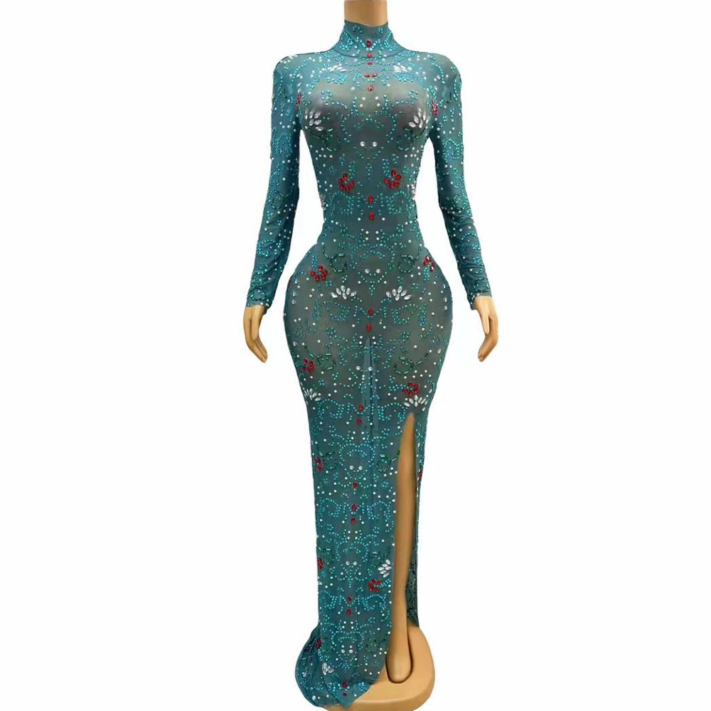 Sexy Stage luxurious Blue Gree - Women'S Red Formal Wear ulasan dan harga
