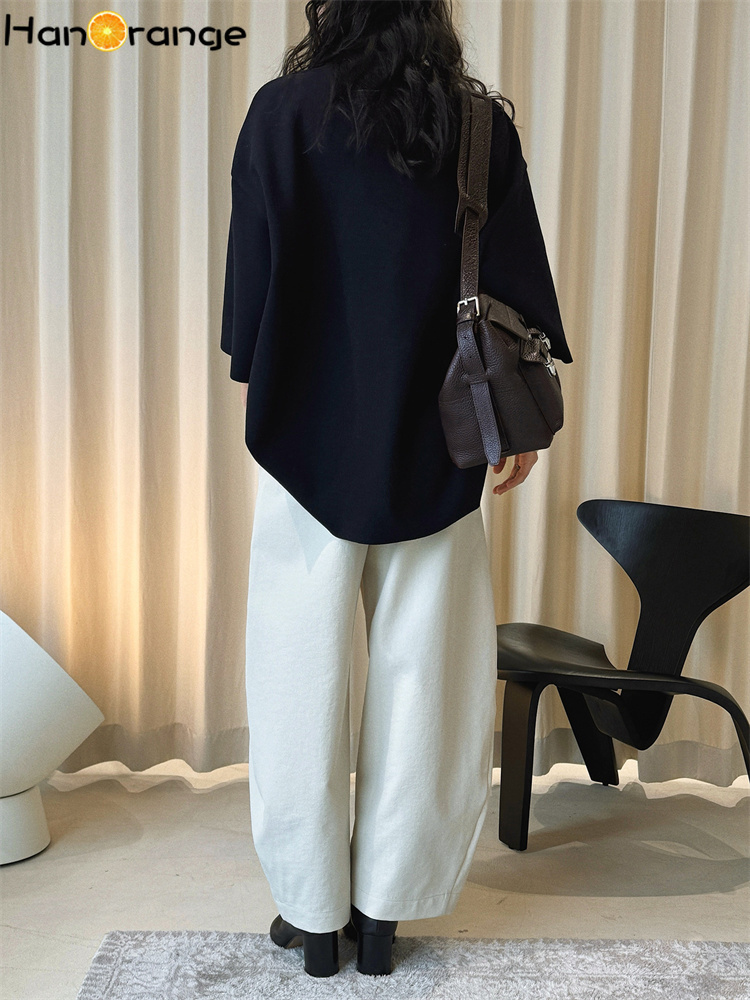 HanOrange 2026 Spring High-Wai - Tailored Trouser Wide ulasan dan harga