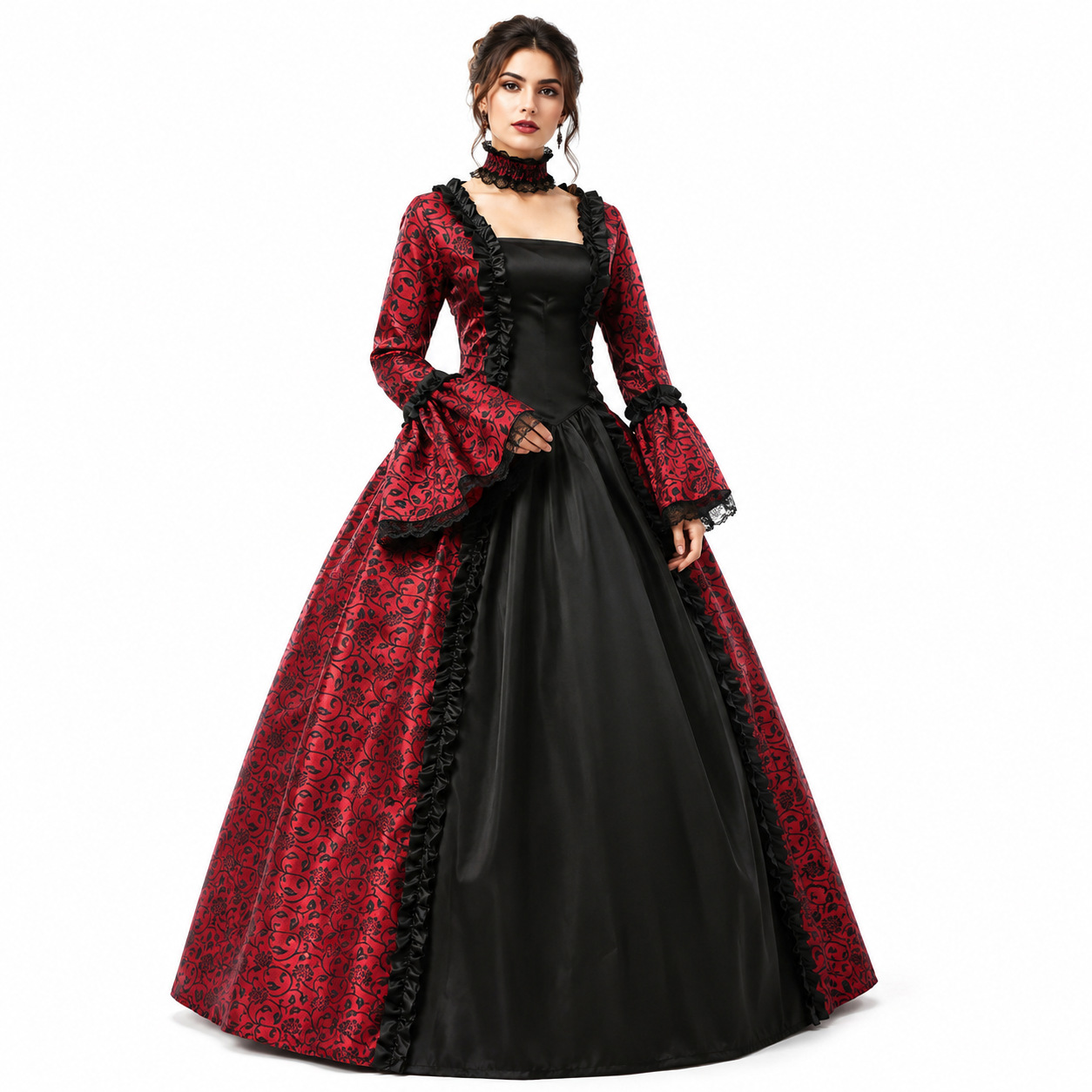 Vintage Medieval Gothic Square - Lace Dress ulasan dan harga