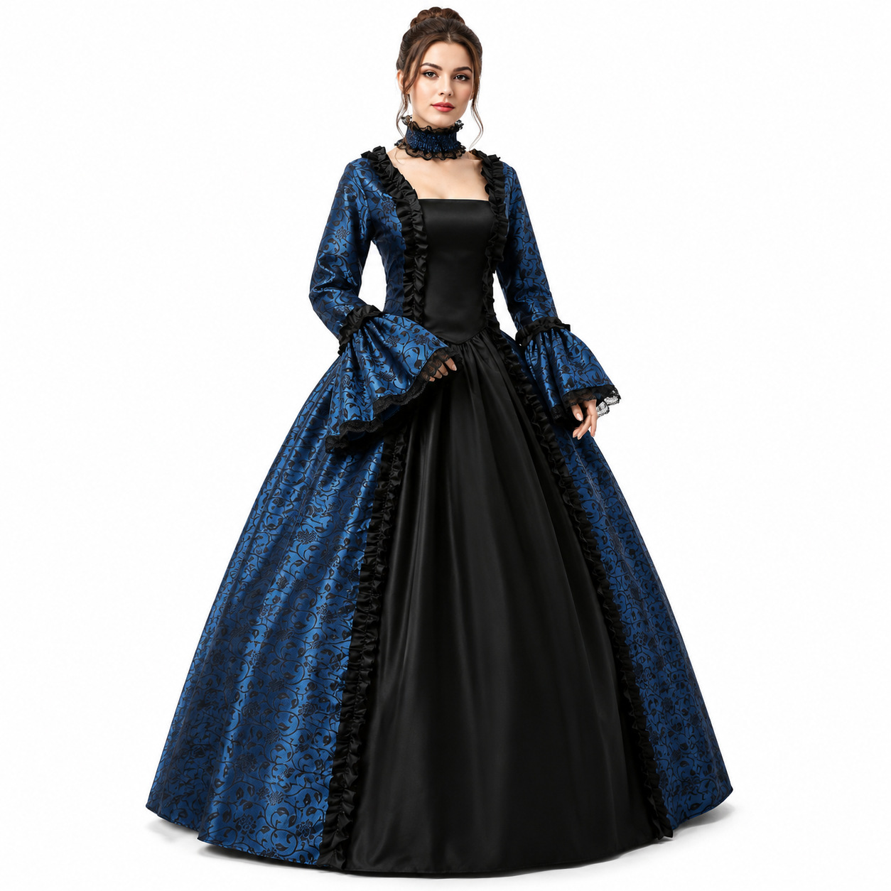 Vintage Medieval Gothic Square - Lace Dress ulasan dan harga