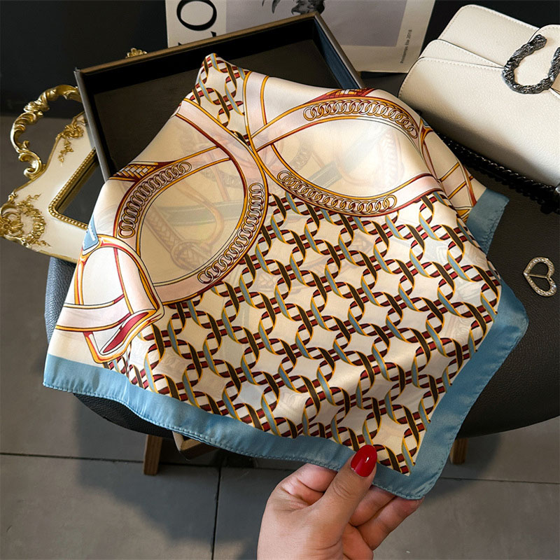 Luxury Female Square Scarf Cha - Silk Blouse ulasan dan harga
