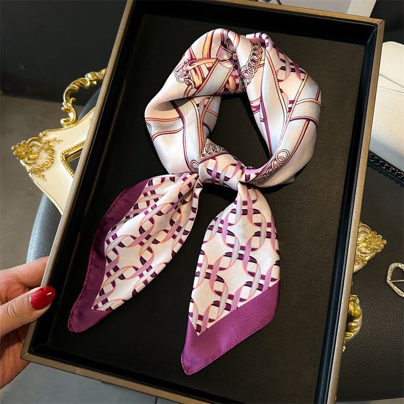 Luxury Female Square Scarf Cha - Silk Blouse ulasan dan harga