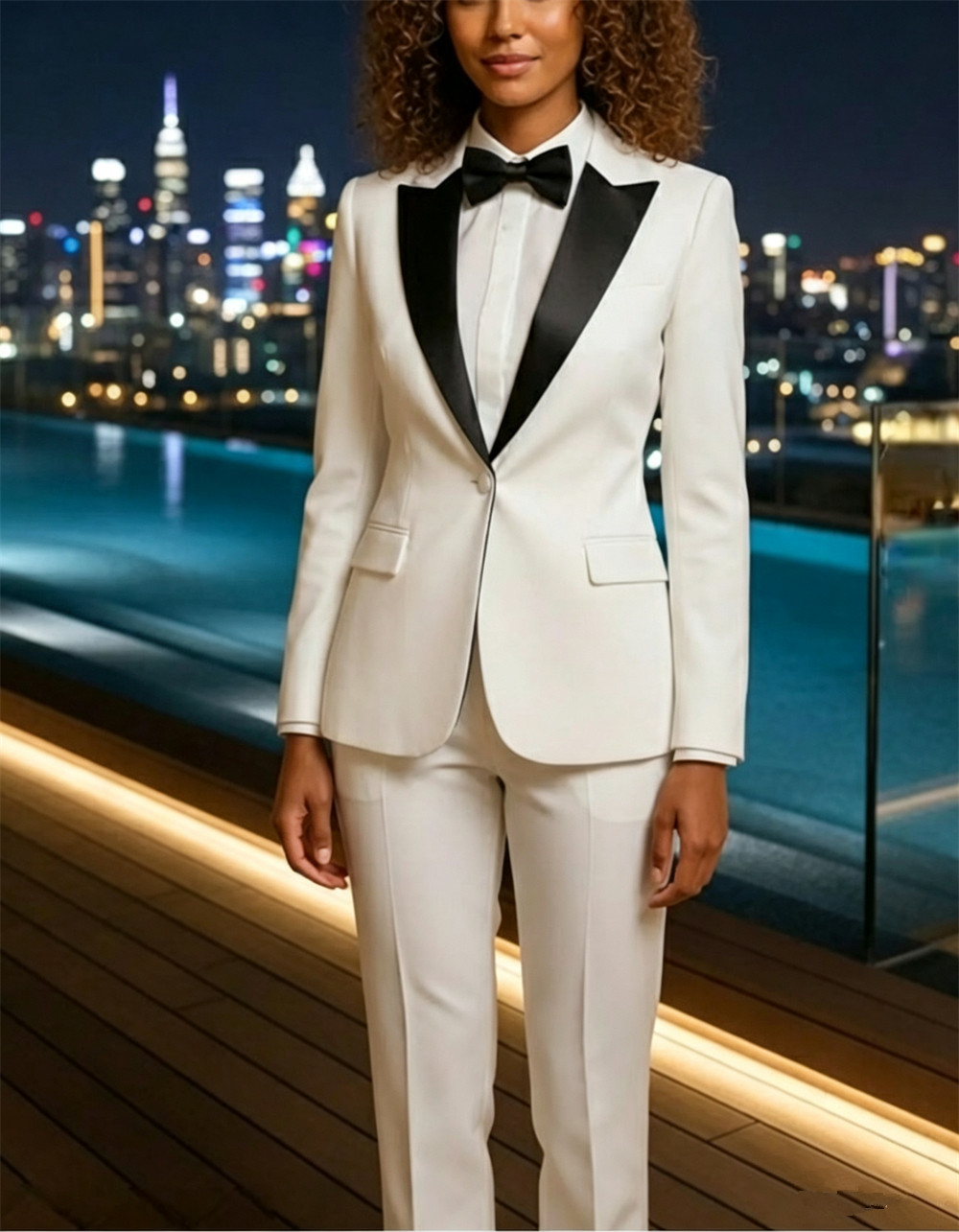 Ladies 2 Piece Suit White Suit - Womens Blazer ulasan dan harga