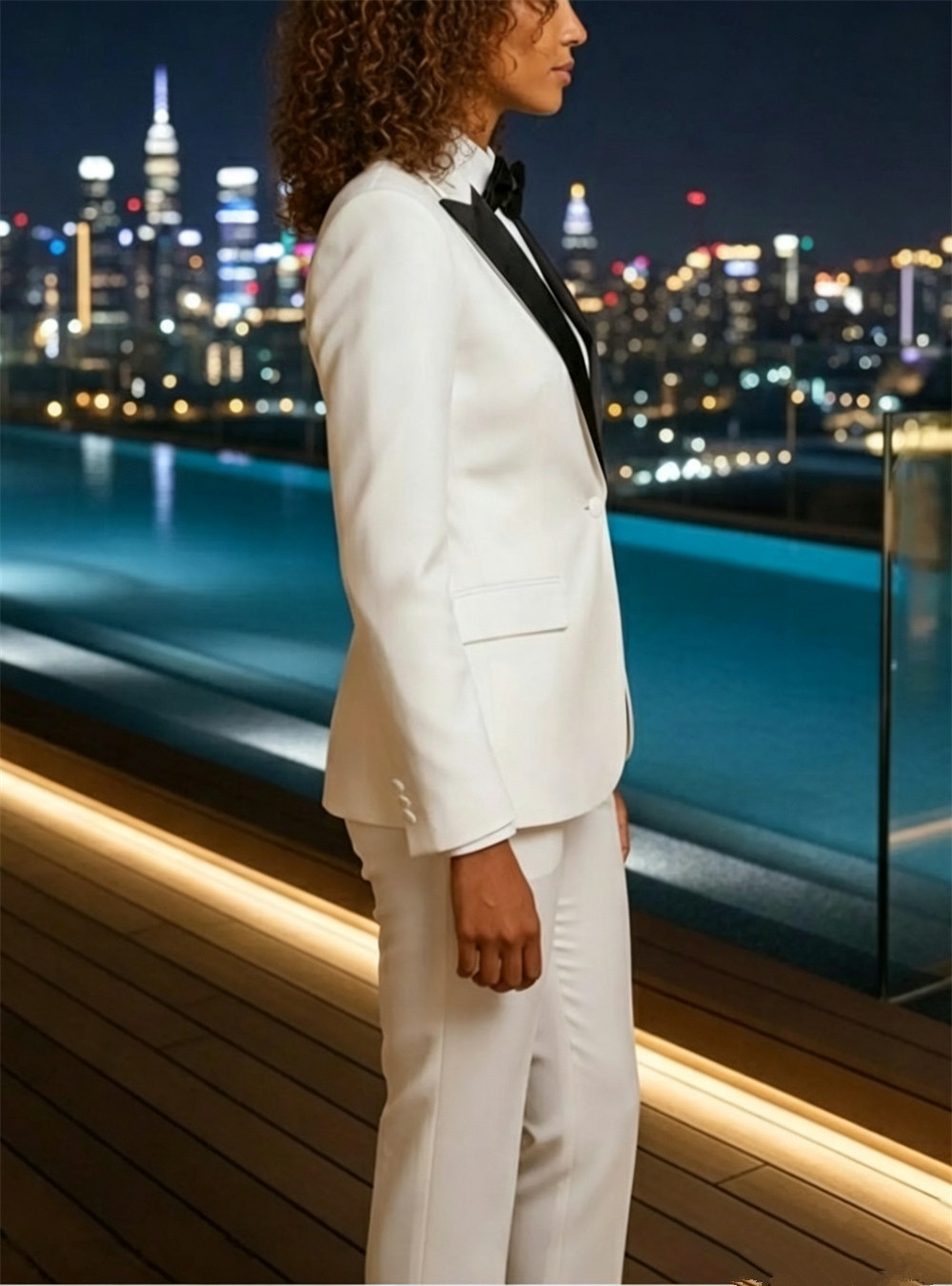 Ladies 2 Piece Suit White Suit - Womens Blazer ulasan dan harga