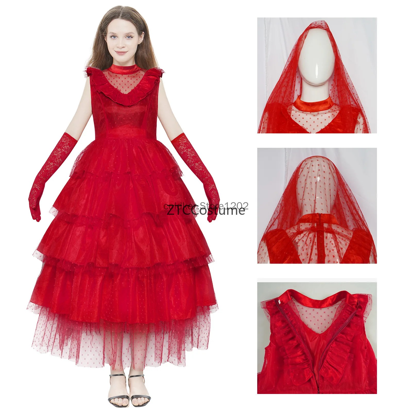 Lydia Deetz Cosplay Costume Go - Evening Gown ulasan dan harga